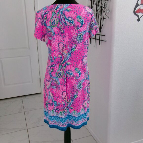 New Lilly Pulitzer Sophieletta UPF 50 Short Sleeve Sheath Dress L NWOT Pink - Picture 6 of 14